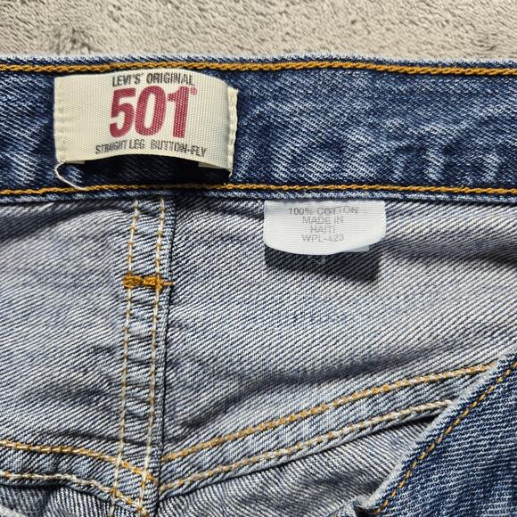 Levis 501 XX Mens Blue Denim Jeans W32 L36 Haiti Medium Wash, 32x36 Vintage Y2K - Picture 8 of 14